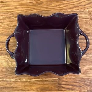 Wavy Purple Serving Bowl Dish with Handles